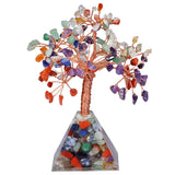 Crystal Slices Money Tree with Copper Wire Wrapped Base