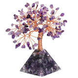 Crystal Slices Money Tree with Copper Wire Wrapped Base