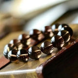 Smoky Crystal Beads Bracelet For Women Elastic Bracelet 14mm
