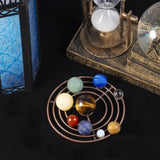 Crystal Spheres Solar System Planets Gemstone Collection Home Decor
