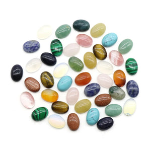 10*14mm Oval Opal Rose Quartz Tiger Eye Cabochons for Jewelry Making