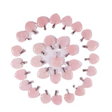 Rose Quartz Crystal Heart Pendants for Jewelry Making