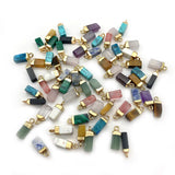 Crystal Stone 6x15mm Pendant Amethyst Tiger Eye Quartz DIY Necklace Earrings