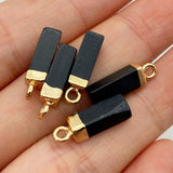 Crystal Stone 6x15mm Pendant Amethyst Tiger Eye Quartz DIY Necklace Earrings