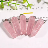 Crystal Stone Amethyst Tiger's Eye Pendant Charms for DIY Jewelry