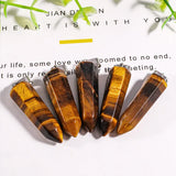 Crystal Stone Amethyst Tiger's Eye Pendant Charms for DIY Jewelry