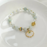 Crystal Stone Bracelet with Shell Pendant Lucky Women's Jewelry