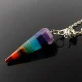 Natural Crystal Chakra Pendant Amulet Reiki Healing Meditation Hexagonal Column
