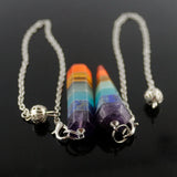 Natural Crystal Chakra Pendant Amulet Reiki Healing Meditation Hexagonal Column