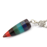Natural Crystal Chakra Pendant Amulet Reiki Healing Meditation Hexagonal Column