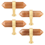 Crystal Stone Double-Pointed Wand Cabinet Pulls Knobs Door Handle