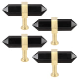 Crystal Stone Double-Pointed Wand Cabinet Pulls Knobs Door Handle