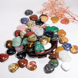 Crystal Stone Heart Shape 30mm Chakra Healing Reiki Beads - 12pcs