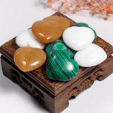 Crystal Stone Heart Shape 30mm Chakra Healing Reiki Beads - 12pcs