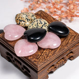 Crystal Stone Heart Shape 30mm Chakra Healing Reiki Beads - 12pcs