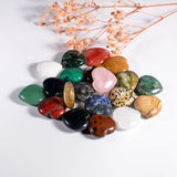 Crystal Stone Heart Shape 30mm Chakra Healing Reiki Beads - 12pcs