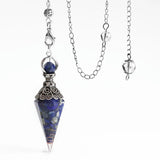 Crystal Stone Hexagon Point Pendant Pendulum for Reiki Wicca Balancing