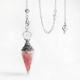Crystal Stone Hexagon Point Pendant Pendulum for Reiki Wicca Balancing
