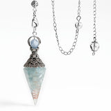 Crystal Stone Hexagon Point Pendant Pendulum for Reiki Wicca Balancing