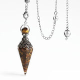 Crystal Stone Hexagon Point Pendant Pendulum for Reiki Wicca Balancing