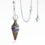 Crystal Stone Hexagon Point Pendant Pendulum for Reiki Wicca Balancing