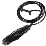 Crystal Stone Hexagonal Point Pendant Necklace Reiki Crystal Wands