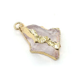 Amethyst Rock Crystal Quartz DIY Necklace Pendant