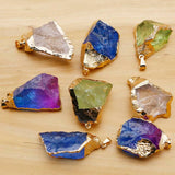 Crystal Stone Multicolor Pendants Phnom Penh Necklace Reiki Charms DIY Jewelry