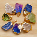 Crystal Stone Multicolor Pendants Phnom Penh Necklace Reiki Charms DIY Jewelry