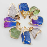 Crystal Stone Multicolor Pendants Phnom Penh Necklace Reiki Charms DIY Jewelry