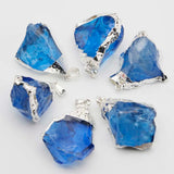 Crystal Stone Pendant Necklace Reiki Charms DIY Jewelry 6Pcs