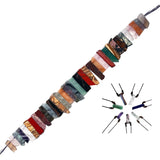 35 Pack Mixed Crystal Rods for Jewelry Making, Natural Stone Pendants