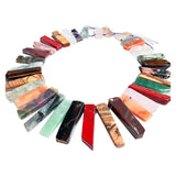 35 Pack Mixed Crystal Rods for Jewelry Making, Natural Stone Pendants