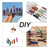 35 Pack Mixed Crystal Rods for Jewelry Making, Natural Stone Pendants