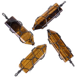 Crystal Stone Pendant Sword Shape Amulet Necklace Accessory