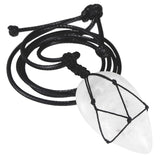 Crystal Stone Pendant Healing Water Drop Shape Gemston Necklace Amulet