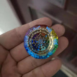 Crystal Stone Pendant Sri Yantra Necklace Meditation Jewelry