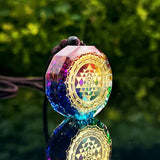 Crystal Stone Pendant Sri Yantra Necklace Meditation Jewelry