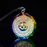 Crystal Stone Pendant Sri Yantra Necklace Meditation Jewelry