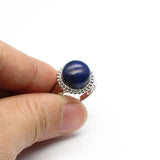 Grey Moonstone Lapis Quartz Crystal Women Ring Bands Wedding Jewelry