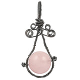 Crystal Stone Round Beads Pendant DIY Necklace