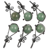 Crystal Stone Round Beads Pendant DIY Necklace