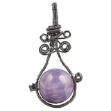 Crystal Stone Round Beads Pendant DIY Necklace