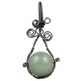 Crystal Stone Round Beads Pendant DIY Necklace
