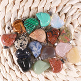 Crystal Stone Skull Pendants Opal Rose Quartz Tiger's Eye Charms