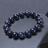 Natural Crystal Stone Star Sandstone Beaded Bracelet Lucky Healing Stone
