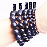 Natural Crystal Stone Star Sandstone Beaded Bracelet Lucky Healing Stone