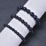 Natural Crystal Stone Star Sandstone Beaded Bracelet Lucky Healing Stone
