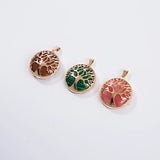Crystal Stone Tree Of Life Necklace Earrings DIY Accessories