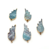 Crystal Stone Wing Pendant Amethyst Rose Quartz for Necklace Earrings